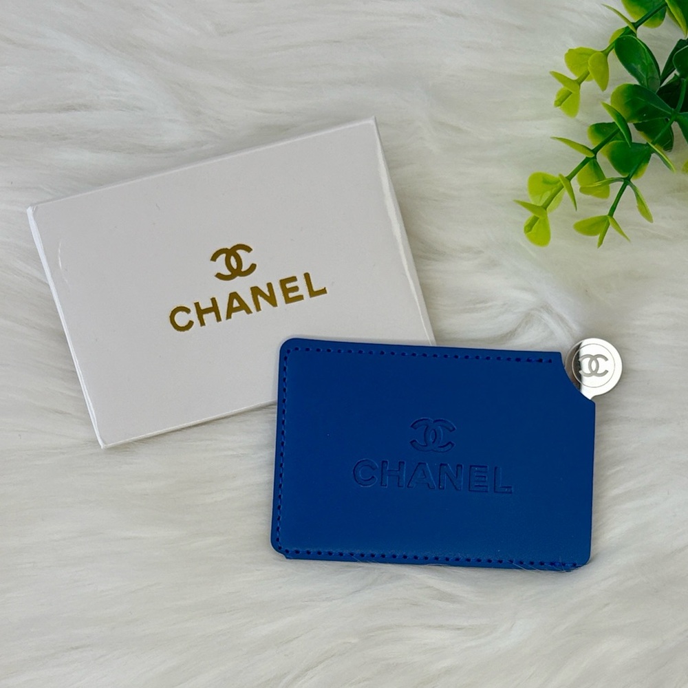 CHANEL Royal Blue Mirror & Card Holder‎